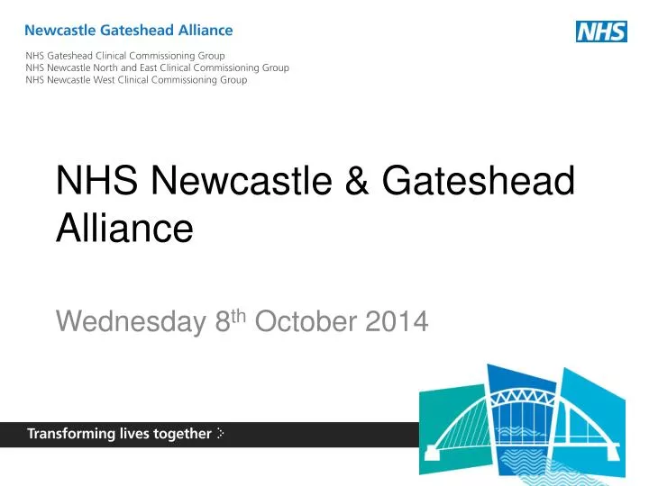 nhs newcastle gateshead alliance