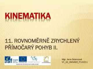 11 rovnom rn zrychlen p mo ar pohyb ii