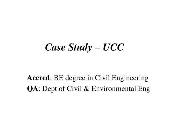 case study ucc