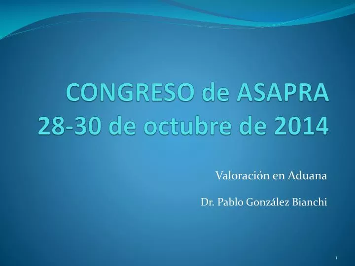 congreso de asapra 28 30 de octubre de 2014