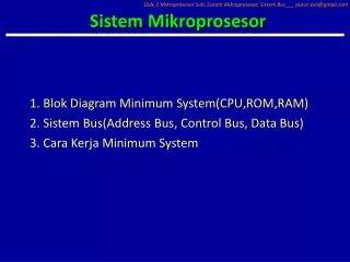 Sistem Mikroprosesor