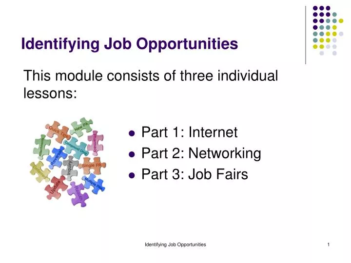 identifying job opportunities
