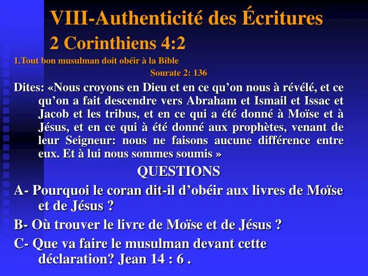 viii authenticit des critures 2 corinthiens 4 2