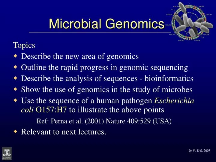 microbial genomics