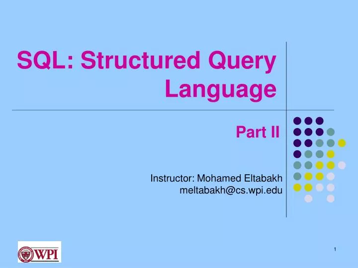 sql structured query language