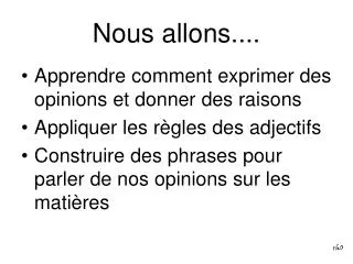 nous allons