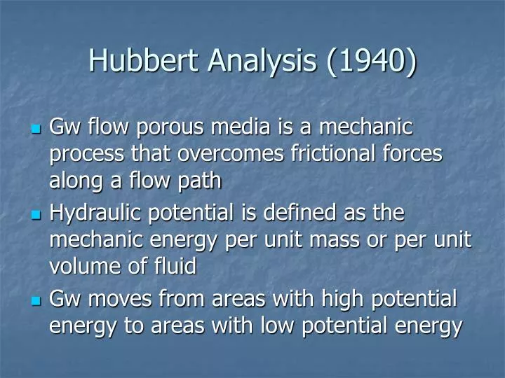 hubbert analysis 1940