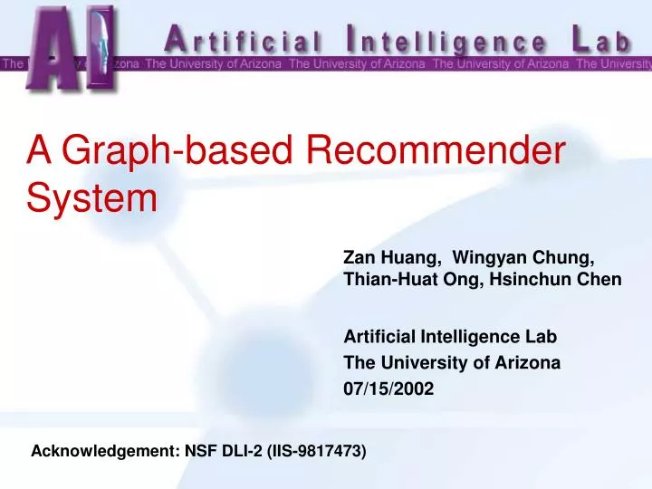 a graph based recommender system
