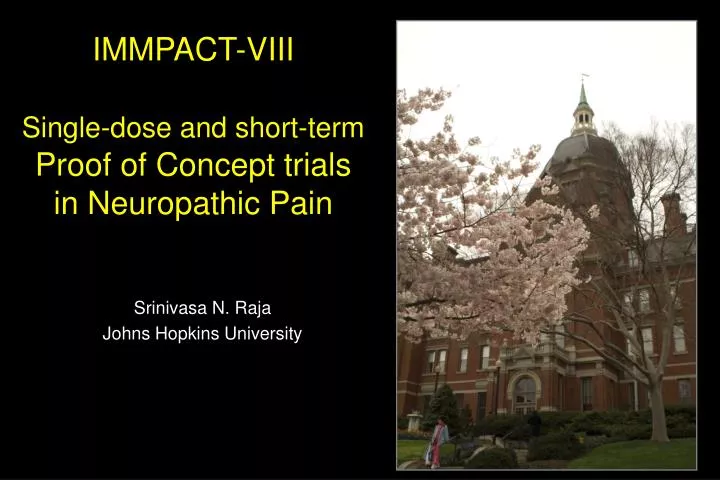 immpact viii single dose and short term proof of concept trials in neuropathic pain