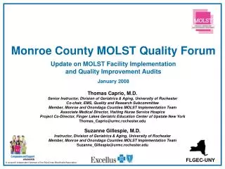 Thomas Caprio, M.D. Senior Instructor, Division of Geriatrics &amp; Aging, University of Rochester