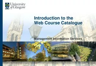 Introduction to the Web Course Catalogue