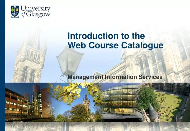 introduction to the web course catalogue