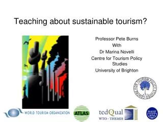 Teaching about sustainable tourism?