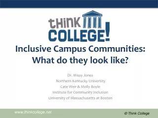 Inclusive Campus Communities: What do they look like?
