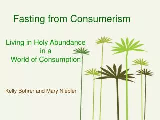 Fasting from Consumerism