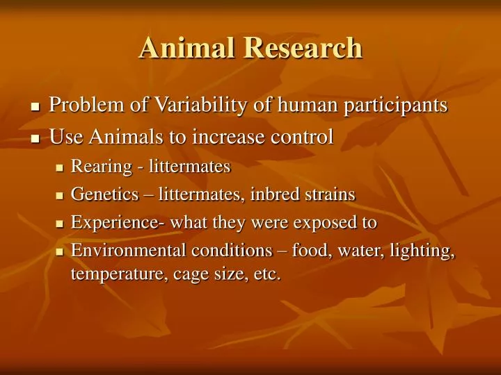 animal research