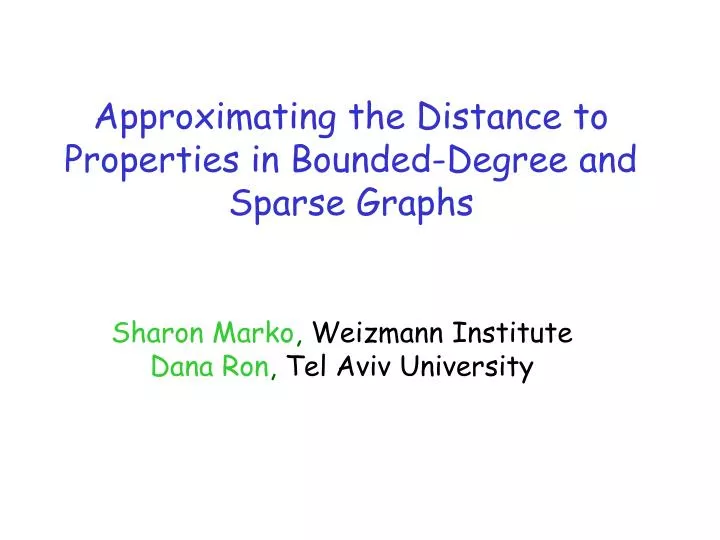 approximating the distance to properties in bounded degree and sparse graphs