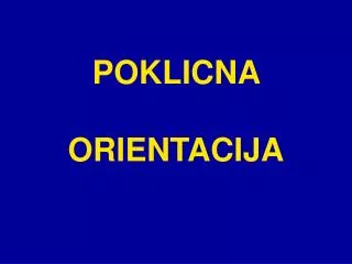 poklicna orientacija