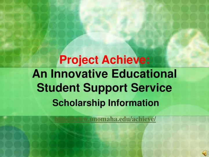 project achieve an innovative educational student support service