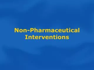Non-Pharmaceutical Interventions