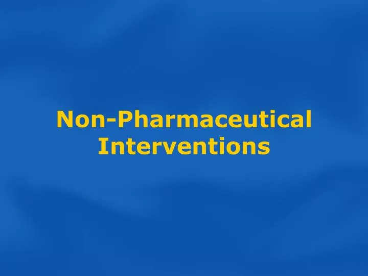 non pharmaceutical interventions