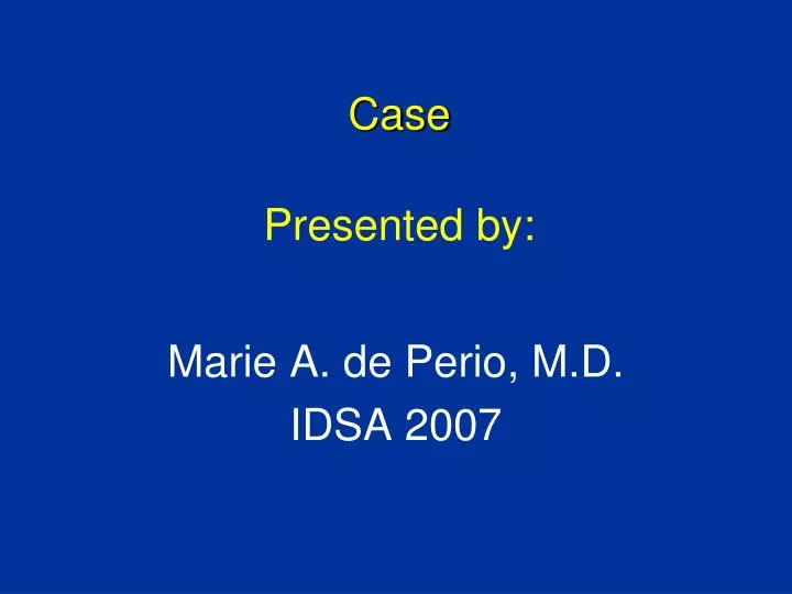 case presented by