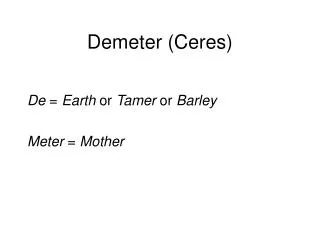 Demeter (Ceres)