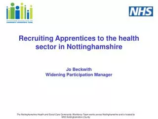 Why Apprentices are important to the health sector