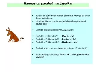 rannas on parahat marijapaikat