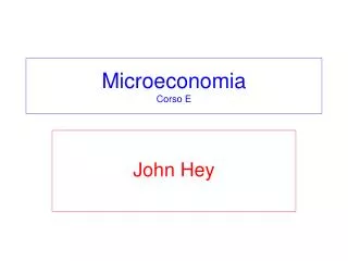 Microeconomia Corso E