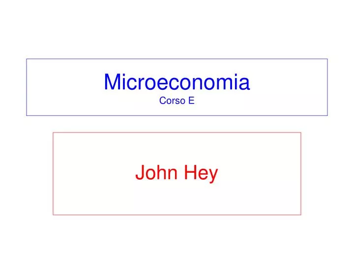 microeconomia corso e