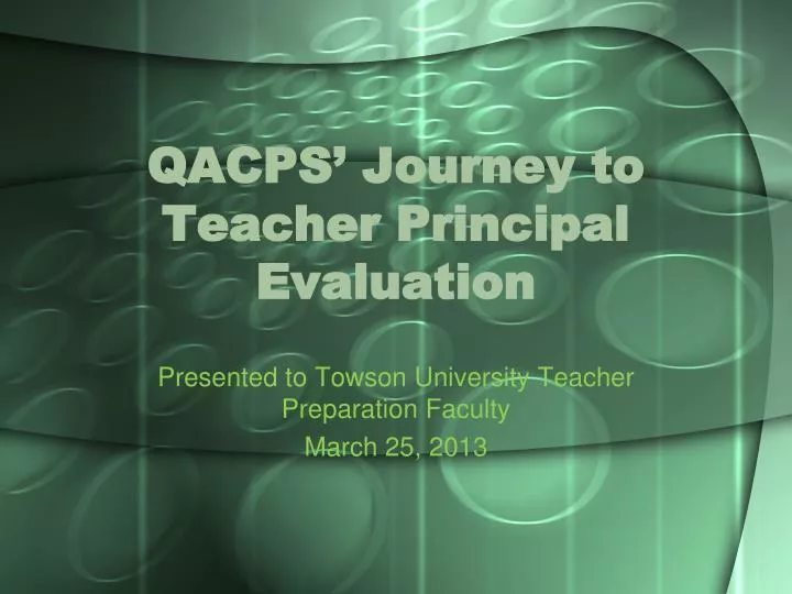qacps journey to teacher principal evaluation