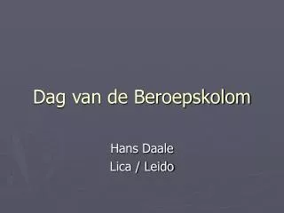 dag van de beroepskolom