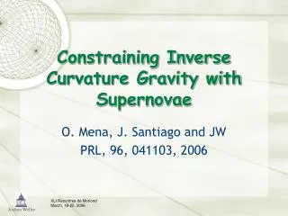 Constraining Inverse Curvature Gravity with Supernovae