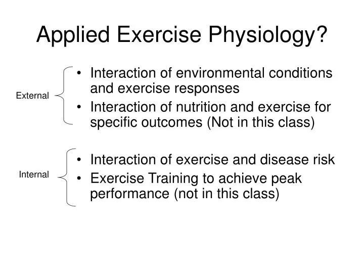 applied exercise physiology