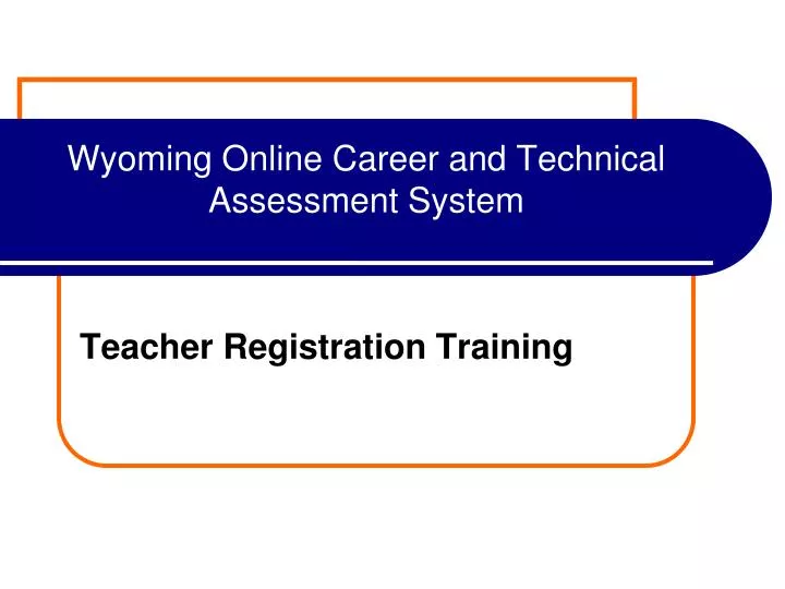 teacher registration training