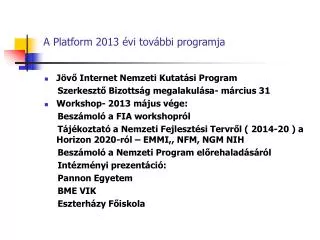 a platform 2013 vi tov bbi programja