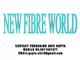 NEW FIBRE WORLD