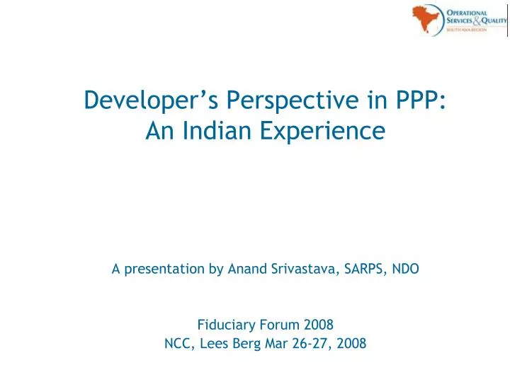 developer s perspective in ppp an indian experience