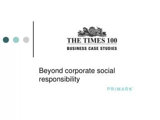 Beyond corporate social responsibility