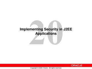 Implementing Security in J2EE Applications