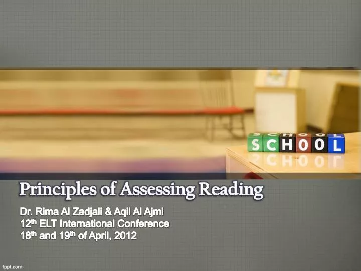 principles of assessing reading