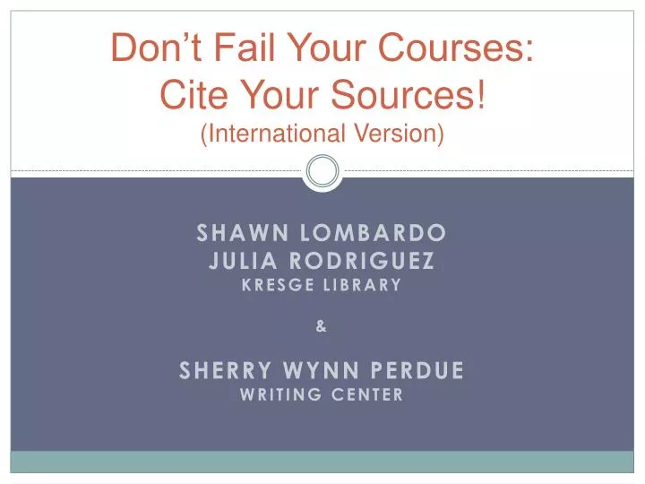 don t fail your courses cite your sources international version
