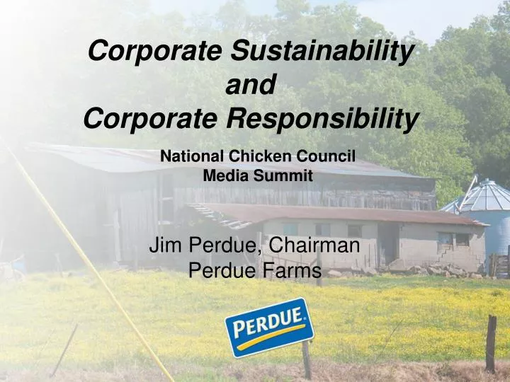 corporate sustainability and corporate responsibility