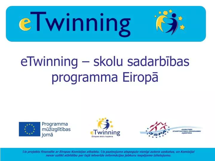etwinning skolu sadarb bas programma eirop