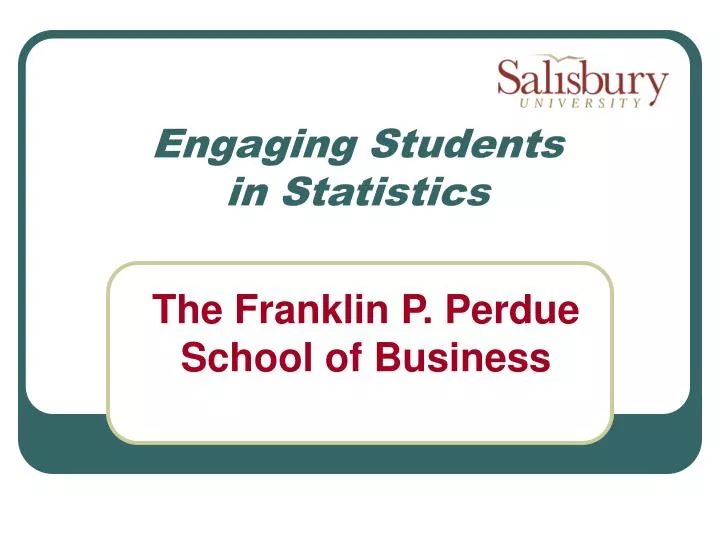 engaging students in statistics