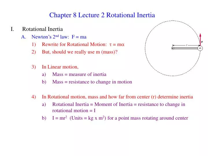 chapter 8 lecture 2 rotational inertia