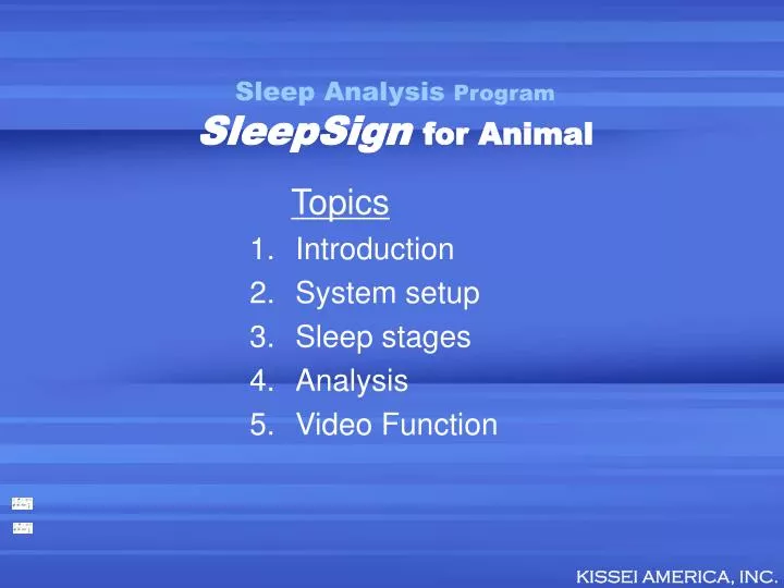 sleep analysis program sleepsign for animal