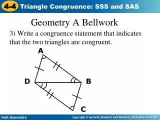 Geometry A Bellwork