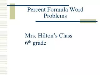 percent formula word problems
